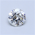 0.57 Carats, Round Diamond with Excellent Cut, E Color, SI1 Clarity and Certified by GIA