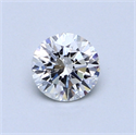 0.57 quilates, Redondo Diamante , Color E, claridad SI1 y certificado por GIA
