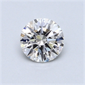 0.60 Carats, Round Diamond with Excellent Cut, E Color, VS1 Clarity and Certified by GIA