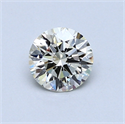 0.61 Carats, Round Diamond with Excellent Cut, H Color, VS2 Clarity and Certified by GIA