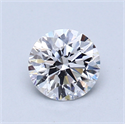 0.64 Carats, Round Diamond with Excellent Cut, D Color, VS2 Clarity and Certified by GIA