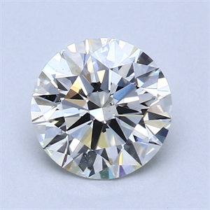 Picture of 1.00 Carats, Round Diamond with Excellent Cut, J Color, SI1 Clarity and Certified by GIA