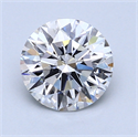 1.34 Carats, Round Diamond with Excellent Cut, E Color, SI1 Clarity and Certified by GIA