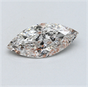 0.95 Carats, Marquise Diamond with  Cut, I Color, I2 Clarity and Certified by GIA