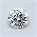 0.84 Carats, Round Diamond with Very Good Cut, F Color, SI1 Clarity and Certified by GIA