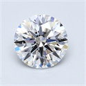 0.82 Carats, Round Diamond with Excellent Cut, D Color, SI1 Clarity and Certified by GIA