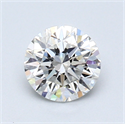 0.80 Carats, Round Diamond with Very Good Cut, F Color, SI1 Clarity and Certified by GIA