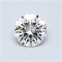 0.49 Carats, Round Diamond with Excellent Cut, G Color, VVS2 Clarity and Certified by GIA