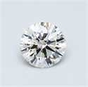 0.47 Carats, Round Diamond with Excellent Cut, I Color, IF Clarity and Certified by GIA