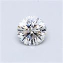 0.45 Carats, Round Diamond with Excellent Cut, E Color, VVS1 Clarity and Certified by GIA