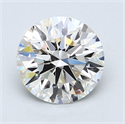 1.53 Carats, Round Diamond with Excellent Cut, H Color, IF Clarity and Certified by GIA
