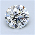 1.51 Carats, Round Diamond with Very Good Cut, J Color, VVS1 Clarity and Certified by GIA