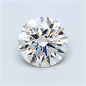 0.91 Carats, Round Diamond with Very Good Cut, H Color, VVS2 Clarity and Certified by GIA