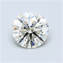 0.90 Carats, Round Diamond with Very Good Cut, J Color, VS1 Clarity and Certified by GIA