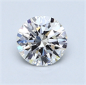 0.88 Carats, Round Diamond with Excellent Cut, E Color, IF Clarity and Certified by GIA