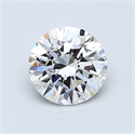 0.86 Carats, Round Diamond with Excellent Cut, E Color, VS1 Clarity and Certified by GIA