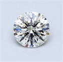 0.85 Carats, Round Diamond with Excellent Cut, H Color, VVS1 Clarity and Certified by GIA