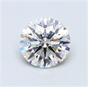 0.85 Carats, Round Diamond with Excellent Cut, F Color, VS2 Clarity and Certified by GIA