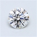 0.81 Carats, Round Diamond with Excellent Cut, F Color, VS2 Clarity and Certified by GIA