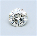 0.58 Carats, Round Diamond with Excellent Cut, L Color, VS1 Clarity and Certified by GIA