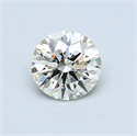 0.58 Carats, Round Diamond with Excellent Cut, K Color, IF Clarity and Certified by GIA