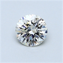 0.57 quilates, Redondo Diamante , Color K, claridad VVS2 y certificado por GIA