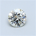 0.57 quilates, Redondo Diamante , Color L, claridad VVS1 y certificado por GIA