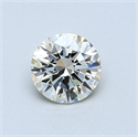 0.57 Carats, Round Diamond with Excellent Cut, L Color, VVS1 Clarity and Certified by GIA