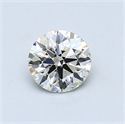 0.56 Carats, Round Diamond with Excellent Cut, I Color, VVS1 Clarity and Certified by GIA