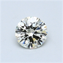 0.55 Carats, Round Diamond with Very Good Cut, L Color, IF Clarity and Certified by GIA