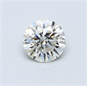 0.55 Carats, Round Diamond with Excellent Cut, I Color, VVS2 Clarity and Certified by GIA