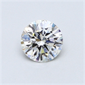 0.53 Carats, Round Diamond with Excellent Cut, H Color, VS2 Clarity and Certified by GIA