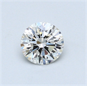 0.53 Carats, Round Diamond with Excellent Cut, H Color, VVS2 Clarity and Certified by GIA