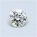 0.51 Carats, Round Diamond with Excellent Cut, K Color, VVS2 Clarity and Certified by GIA