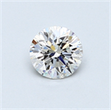 0.51 Carats, Round Diamond with Very Good Cut, H Color, VS2 Clarity and Certified by GIA