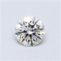 0.51 Carats, Round Diamond with Excellent Cut, K Color, VVS2 Clarity and Certified by GIA