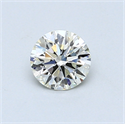 0.50 Carats, Round Diamond with Excellent Cut, K Color, VS1 Clarity and Certified by GIA