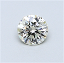 0.50 Carats, Round Diamond with Excellent Cut, J Color, VVS1 Clarity and Certified by GIA