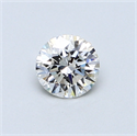 0.44 Carats, Round Diamond with Excellent Cut, H Color, VVS1 Clarity and Certified by GIA
