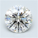 1.32 Carats, Round Diamond with Excellent Cut, I Color, SI1 Clarity and Certified by GIA
