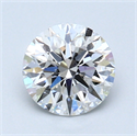 1.07 Carats, Round Diamond with Excellent Cut, F Color, SI1 Clarity and Certified by GIA