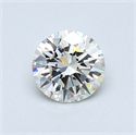 0.52 Carats, Round Diamond with Excellent Cut, I Color, SI1 Clarity and Certified by GIA