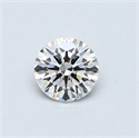 0.43 Carats, Round Diamond with Very Good Cut, E Color, VVS1 Clarity and Certified by GIA