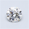 0.71 quilates, Redondo Diamante , Color D, claridad VVS1 y certificado por GIA