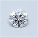 0.53 Carats, Round Diamond with Excellent Cut, D Color, SI1 Clarity and Certified by GIA
