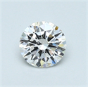 0.51 Carats, Round Diamond with Excellent Cut, E Color, SI1 Clarity and Certified by GIA
