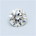 0.54 Carats, Round Diamond with Excellent Cut, J Color, SI2 Clarity and Certified by GIA