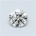 0.57 Carats, Round Diamond with Excellent Cut, F Color, SI1 Clarity and Certified by GIA