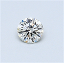 0.30 Carats, Round Diamond with Excellent Cut, G Color, IF Clarity and Certified by EGL