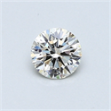 0.43 quilates, Redondo Diamante , Color H, claridad IF y certificado por EGL